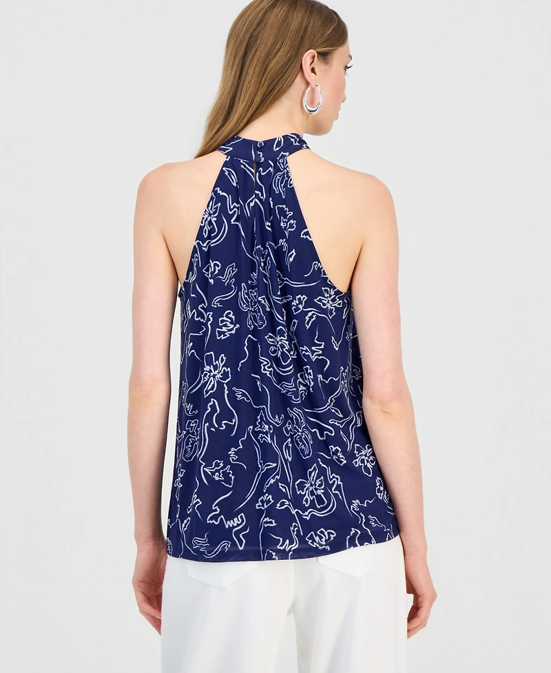 I.n.c. International Concepts Women's Printed Halter Top, Macy's Exclusive