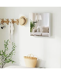 sumyeg Double Door Bathroom Wall Cabinet with Mirror and Adjustable Shelf