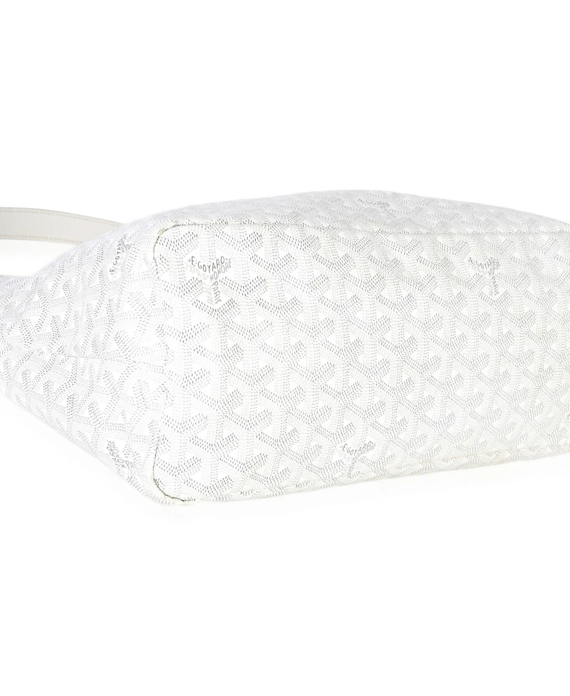 Pre-Owned Goyard White Goyardine Canvas Boheme Hobo