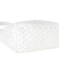 Pre-Owned Goyard White Goyardine Canvas Boheme Hobo