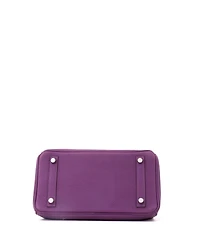 Pre-Owned HERMES Birkin 25 Handbag Purple Togo with Palladium Hardware