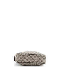Pre-Owned Gucci Medium Front Zip Messenger Gg Coated Canvas