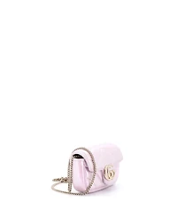 Pre-Owned Gucci Super Mini Gg Marmont Flap Bag Chevron Iridescent Leather