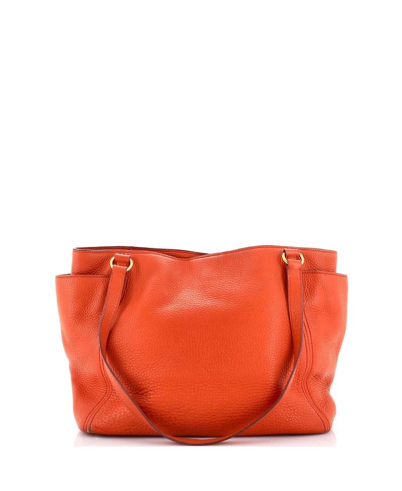 Pre-Owned Prada Large Side Pocket Convertible Tote Vitello Daino