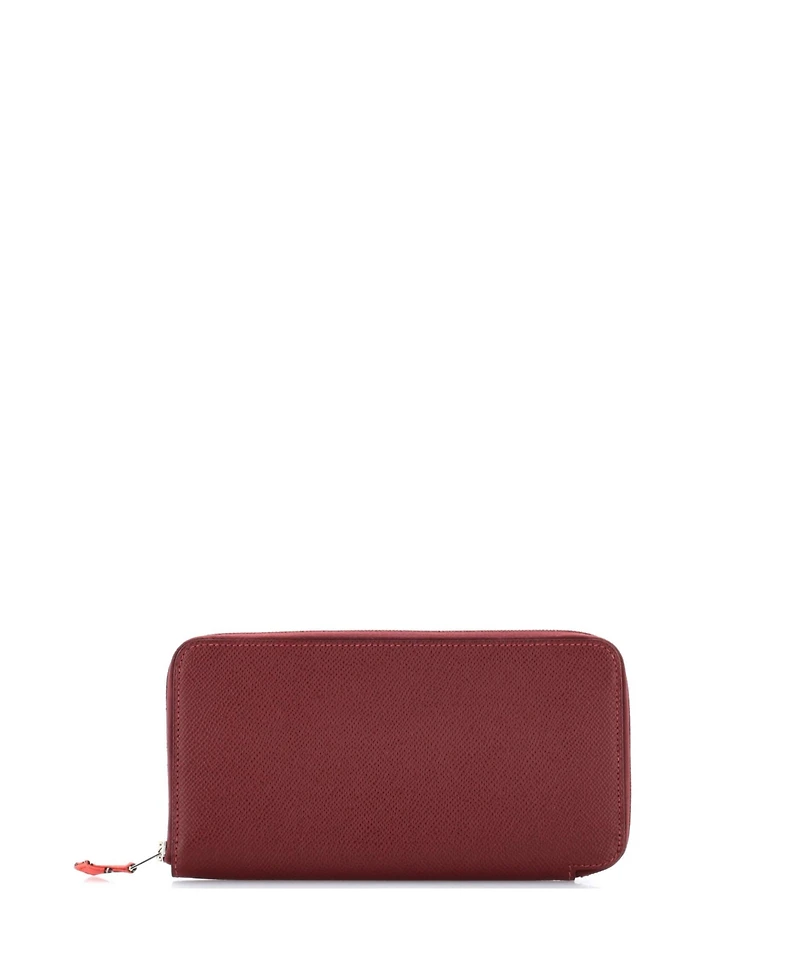Pre-Owned HERMES Long Azap Zip Around Wallet Silk'in Epsom