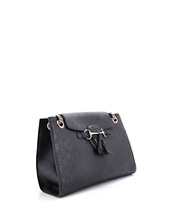 Pre-Owned Gucci Large Emily Chain Flap Shoulder Bag Guccissima Leather