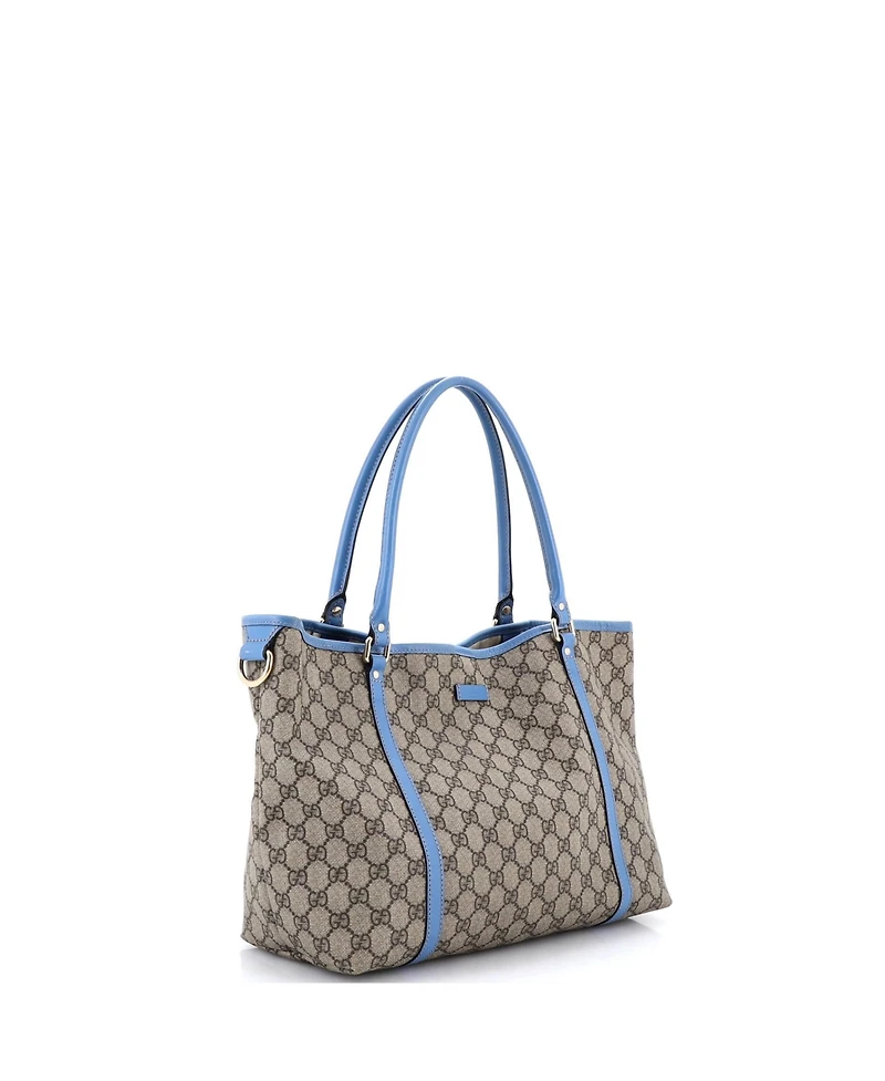 Pre-Owned Gucci Medium Joy Tote Gg Coated Canvas with Leather