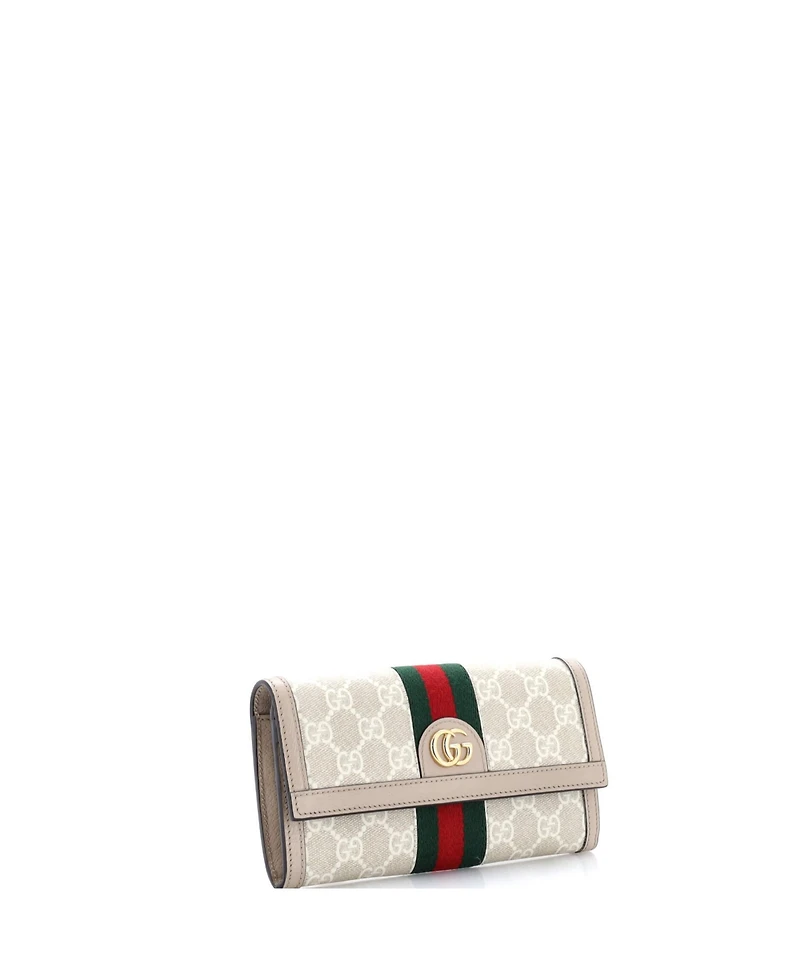 Pre-Owned Gucci Ophidia Continental Wallet Gg Coated Canvas