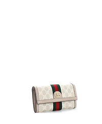 Pre-Owned Gucci Ophidia Continental Wallet Gg Coated Canvas