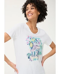 Olsen Women's Ciao Amore Placement Print T-Shirt