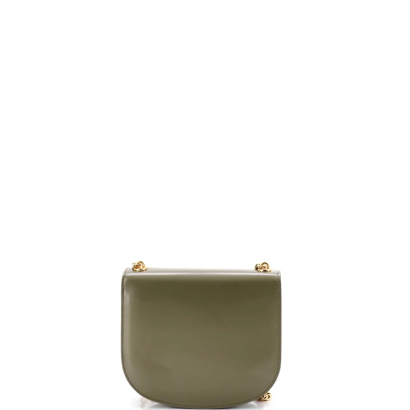 Pre-Owned Celine Triomphe Besace Clea Chain Flap Bag Leather