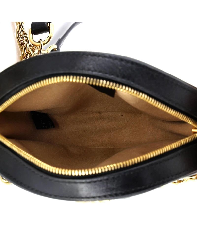 Pre-Owned Gucci Mini Ophidia Round Shoulder Bag Leather