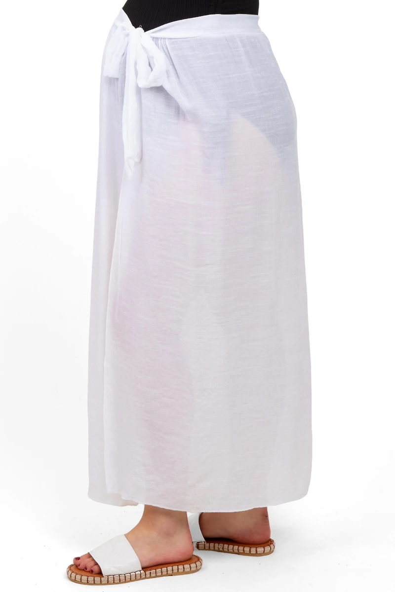 Pinkblush Maternity White Loose Beach Cover Up Skirt