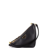 Pre-Owned Prada Mini Double Symbole Triangle Bag Leather and Jacquard