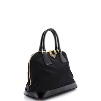 Pre-Owned Prada Medium Promenade Bag Tessuto and Vernice Saffiano Leather