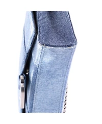 Pre-Owned Balenciaga Hourglass Chain Wallet Denim Printed Leather