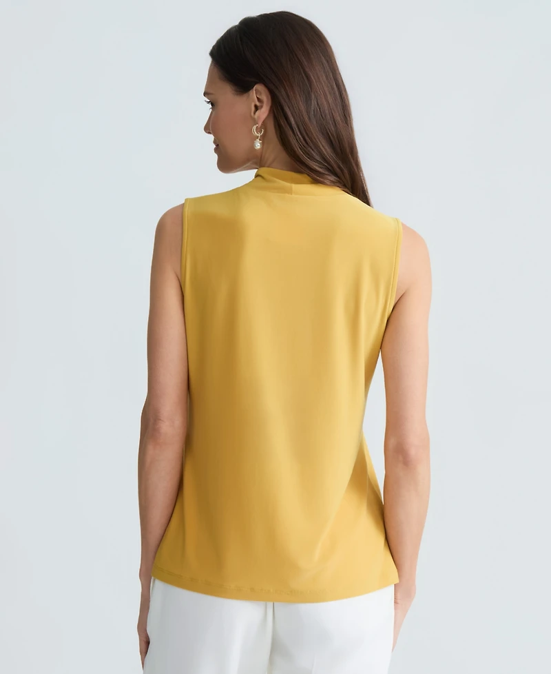 Kasper Women's Sleeveless Knotted Front Stretch Top
