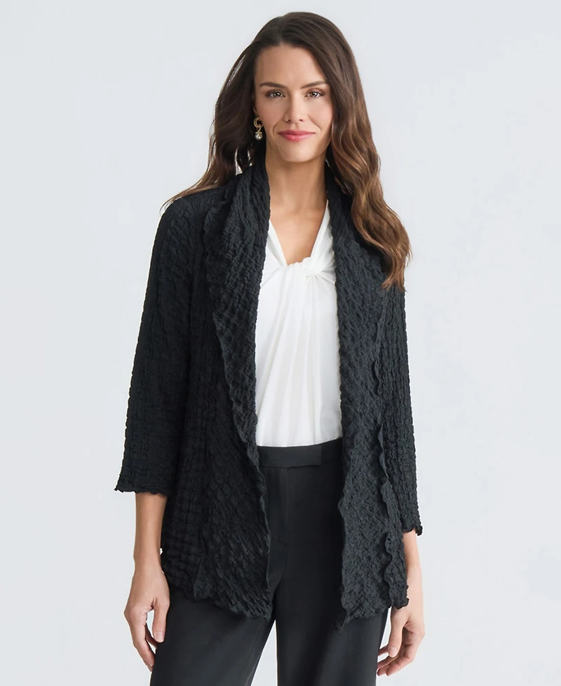 Kasper Women's Collared Open-Front Jacket