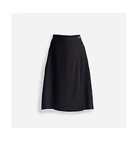 Reistor Women's Overlap Midi Skirt