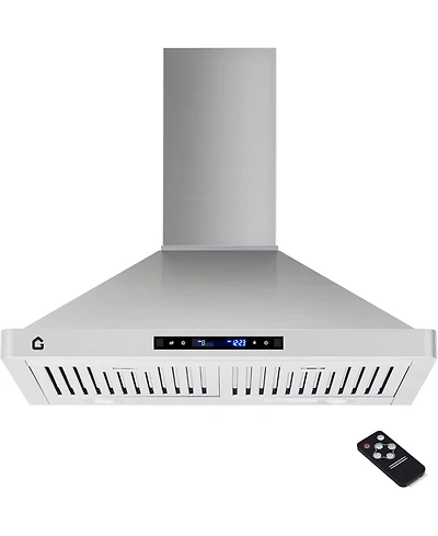 Xo 450 Cfm 30-Inch Stainless Steel Range Hood, Gesture Control+Remote