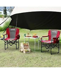 Xo 2 Pack Oversized Heavy Duty Camping Directors Chair, Portable Folding Lawn Chair for Beach, Fishing, Picnic