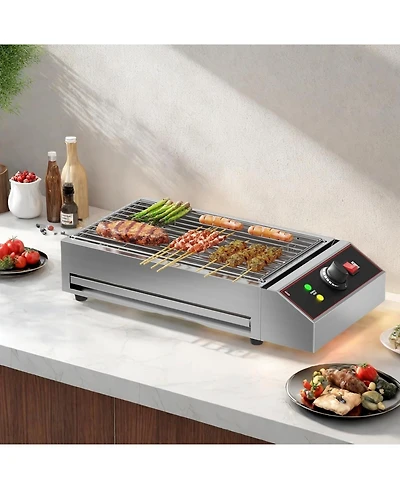Xo 1800W Smokeless Electric Grill, Indoor Outdoor Portable Griddle, Adjustable Temp Bbq Grill for Home Camping