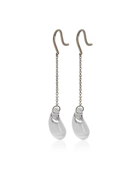 Pre-Owned Tiffany & Co Sterling Silver Elsa Peretti Teardrop Quartz Drop Earrings