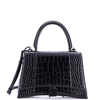 Pre-Owned Balenciaga Medium Hourglass Top Handle Bag Embossed Leather