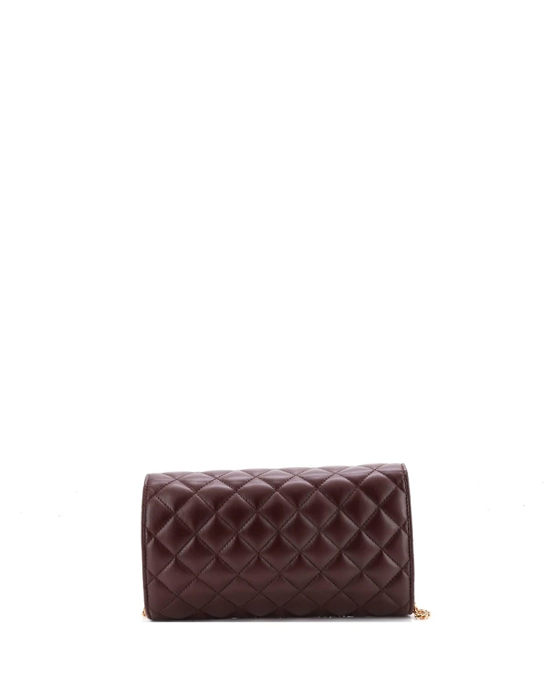 Pre-Owned Versace Icon Wallet on Chain Quilted Leather