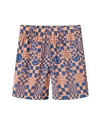 Andy & Evan Boys' Allover Smiley Print Buttondown and Shorts Set