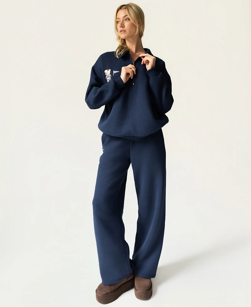 The Happy Camp3r Women's Quarter-Zip Varsity Sweatshirt