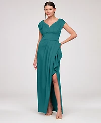 Js Collections Women's Column V-Neck Gown Dress