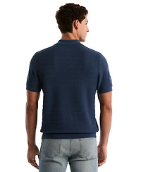 Original Penguin Men's Jacquard Pointelle Short-Sleeve Polo Shirt