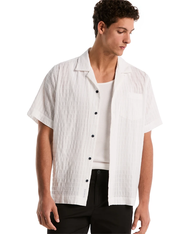 Original Penguin Men's Seersucker Camp Shirt