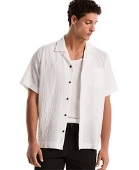 Original Penguin Men's Seersucker Camp Shirt