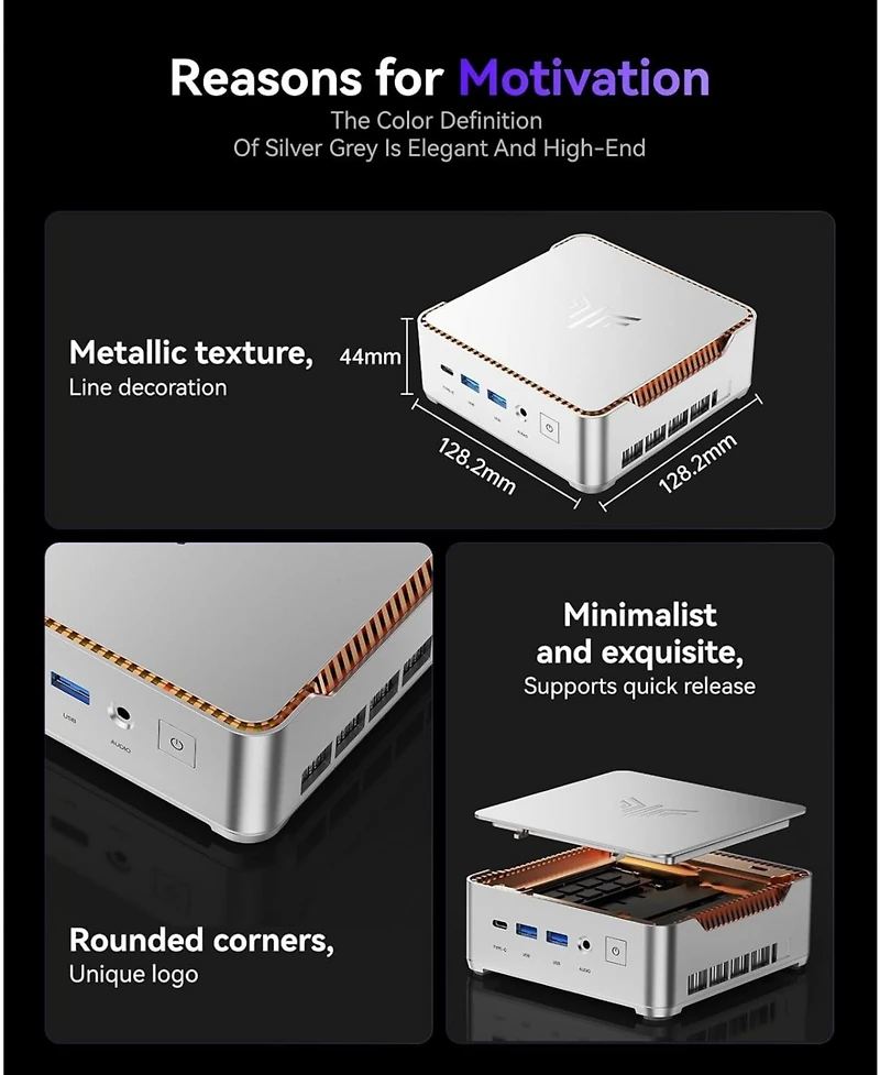 Kamrui P2 Mini Pc Windows 11 Pro, Intel Core i5-12600H 16GB Ram 512GB Ssd, WiFi6/BT5.2, for Business Home Office
