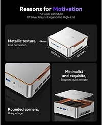 Kamrui P2 Mini Pc Windows 11 Pro, Intel Core i5-12600H 16GB Ram 512GB Ssd, WiFi6/BT5.2, for Business Home Office