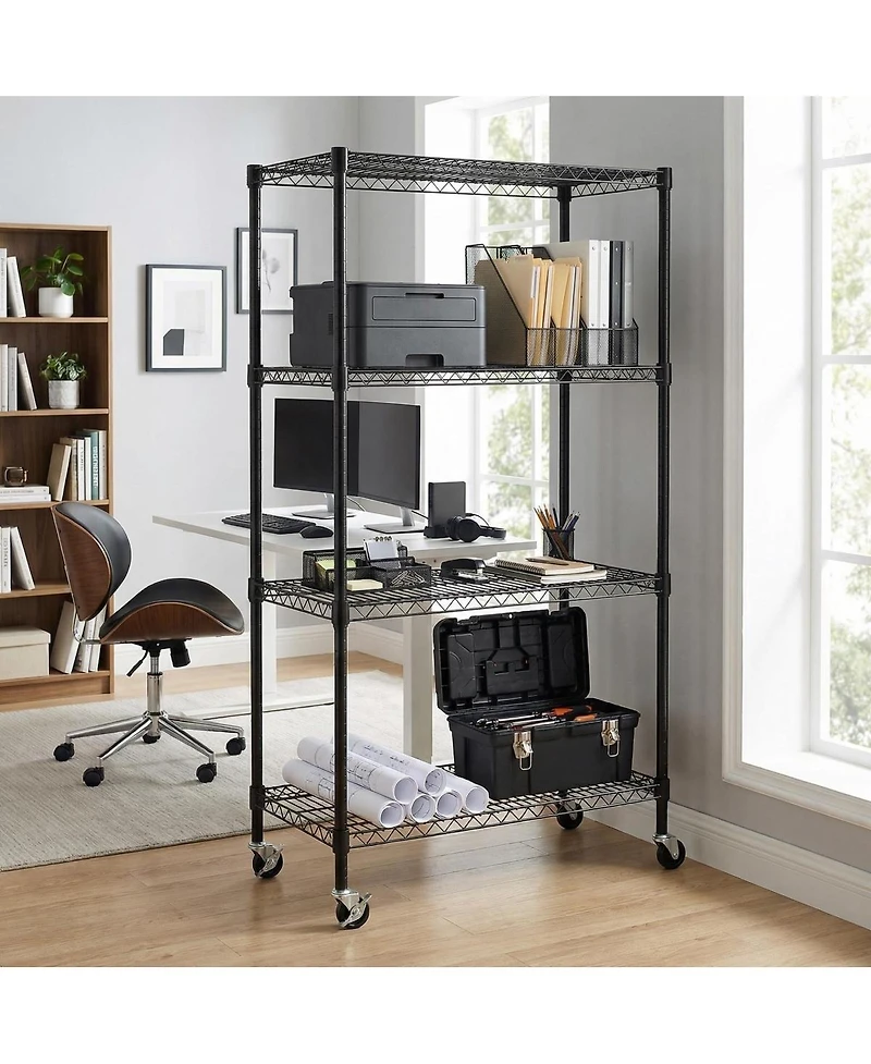 Streamdale Furniture 4 Tier Adjustable Heavy Duty Wire Shelving Unit