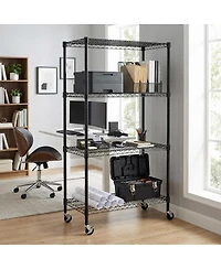 Streamdale Furniture 4 Tier Adjustable Heavy Duty Wire Shelving Unit