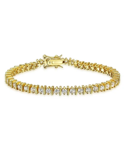 Bling Jewelry Classic 10CT Cz Solitaire Tennis Bracelet Cubic Zirconia .925 Sterling Silver 7 Inch