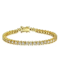 Bling Jewelry Classic 10CT Cz Solitaire Tennis Bracelet Cubic Zirconia .925 Sterling Silver 7 Inch