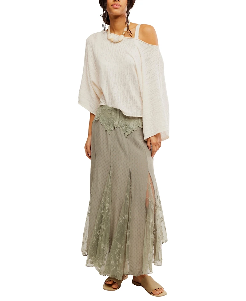 Free People Women's Nylon Nice To Meet You Maxi Skirt