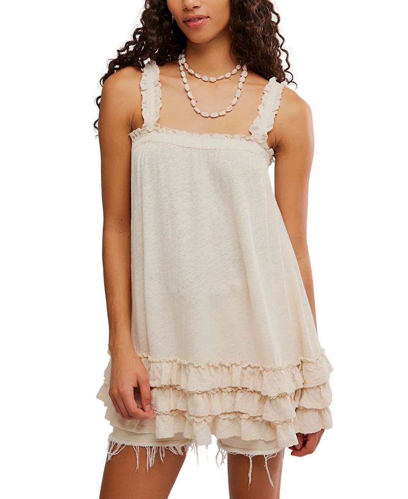 Free People Women's Cotton-Blend Spring Tide Tunic Top