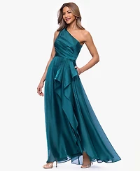 Xscape Petite One Shoulder A-Line Long Dress