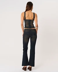 Abrand Women's Bowie Denim Bustier Top