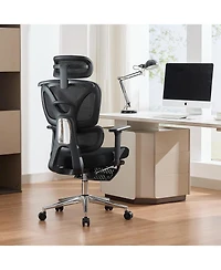 gaomon Ergonomic Office Chair,Computer Desk Chair Comfy with Adjustable Padded Headrest,Comfortable Lumbar Support and 3D Armrest Gaming Chairs