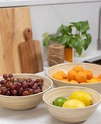 Joyce Chen Lexa Bamboo 6 Piece Handcrafted Bowl Set