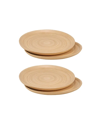 Joyce Chen Lexa Bamboo 4-Pc. Handcrafted Serving Plate Set