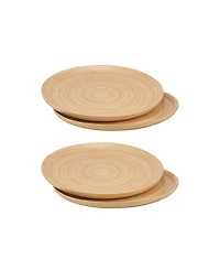 Joyce Chen Lexa Bamboo 4-Pc. Handcrafted Serving Plate Set