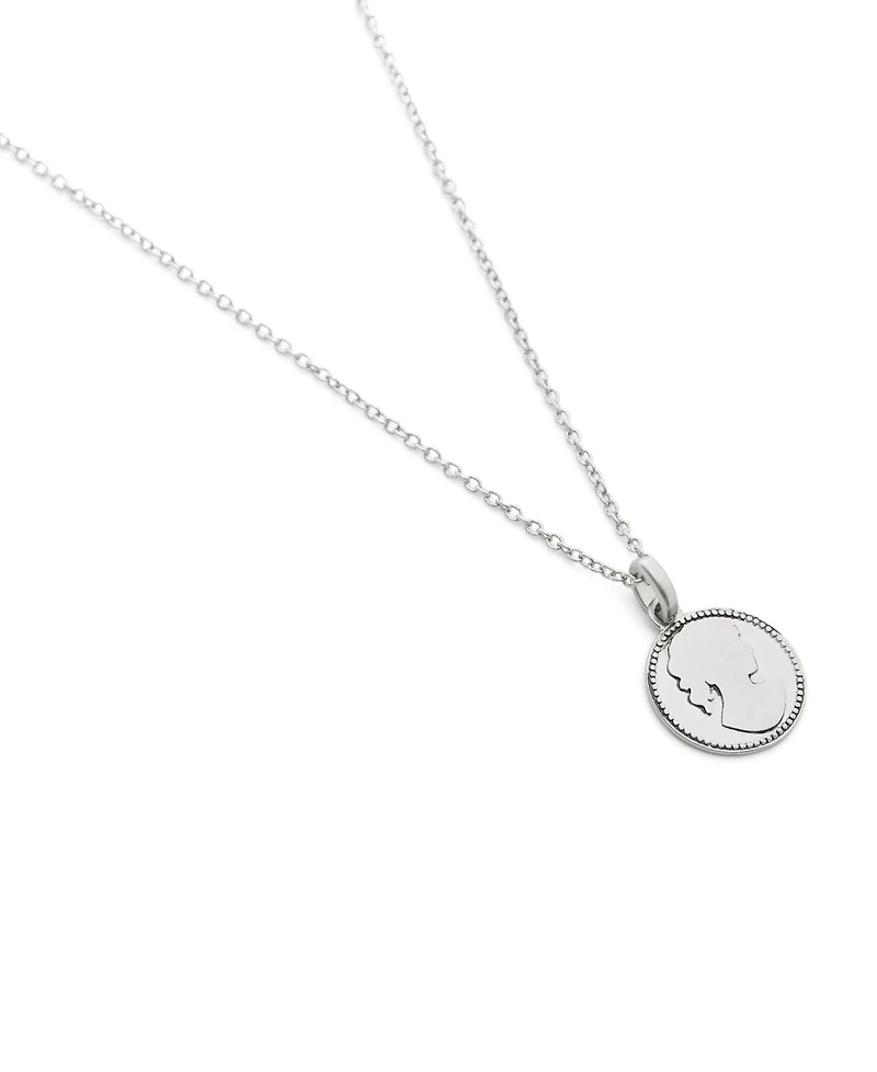 Coach Silver Runway My Love Coin Charm Pendant Necklace